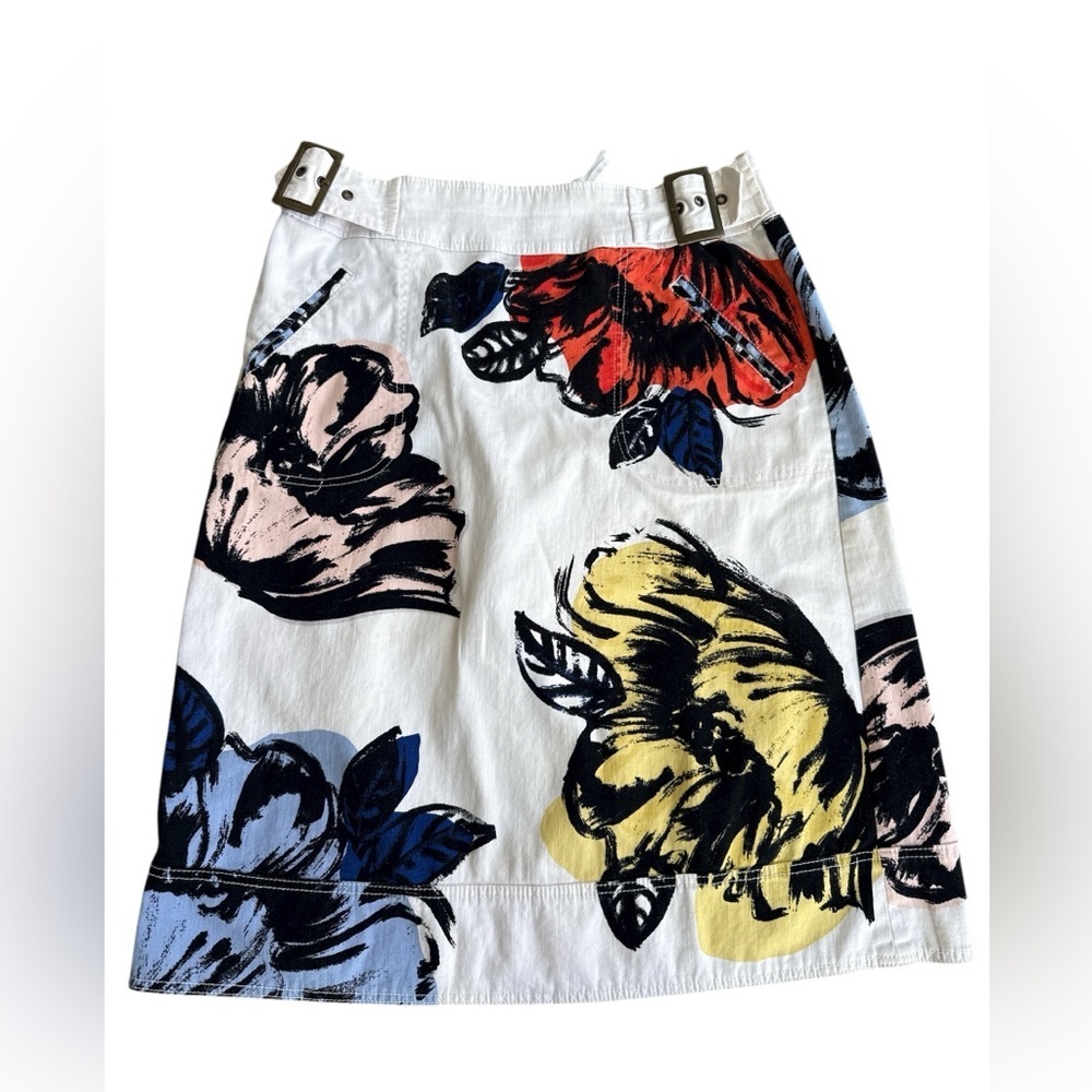 Anthropologie Maeve Rosny Floral Twill Skirt